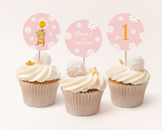 Pink Daisy First Birthday Party Pack, Flower Theme