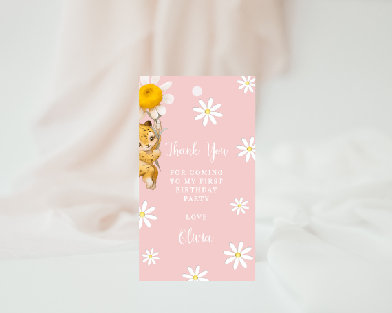Pink Daisy First Birthday Party Pack, Flower Theme